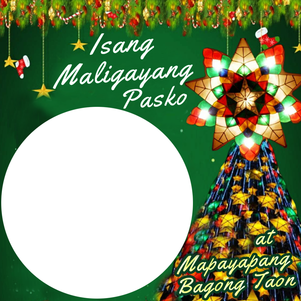 Merry Christmas Tagalog Picture Frame | 2 merry christmas tagalog picture frames png
