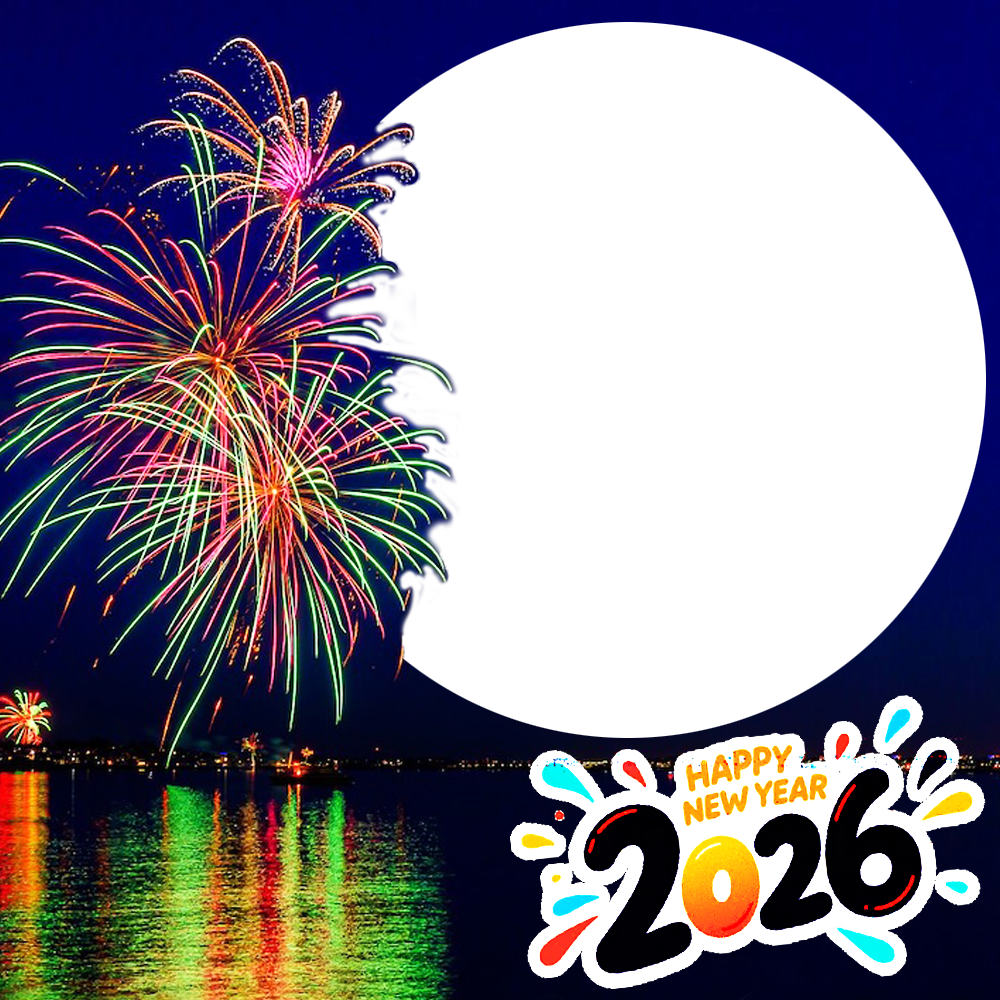 New Year 2026 Greeting Card Graphics Frame | 3 new year 2026 greeting card graphics frame png
