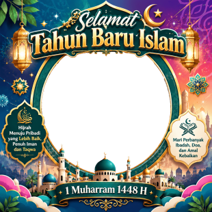 Twibbon 1 Muharram 2026 | twibbon 1 muharram 2026 png