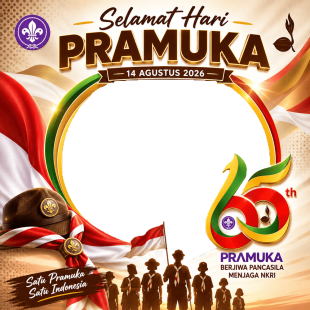 Twibbon Hari Ulang Tahun Pramuka 2026 | twibbon hari ulang tahun pramuka 2026 png