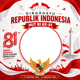 Twibbon HUT Kemerdekaan RI ke-81 | twibbon hut kemerdekaan ri ke 81 png