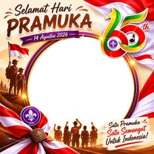 Twibbon Ucapan Selamat Hari Pramuka 2026 | twibbon ucapan selamat hari pramuka png