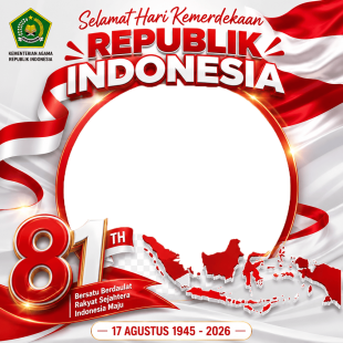 Twibbon HUT RI ke 81 Kemenag 2026 | Twibbon HUT RI ke 81 Kemenag png