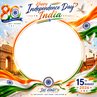 August 15, 2026 Independence Day of India - Twibbon Maker | august 15 2026 independence day of india png