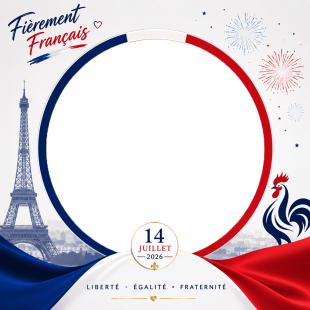 Greeting For Bastille Day July 14, 2026 France - Twibbon Frame | greeting for bastille day july 14 png