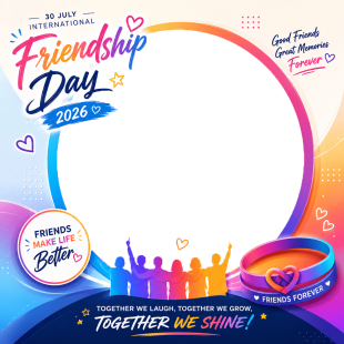 Happy International Friendship Day 2026 - Twibbon Maker | happy international friendship day 2026 png