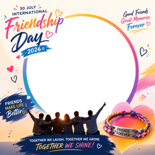 International Friendship Day 2026 Pic Frame - Twibbon Maker | international friendship day 2026 png