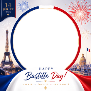 National Day France Bastille Day Fireworks 2026 Twibbon | national day france bastille day fireworks 2026 png