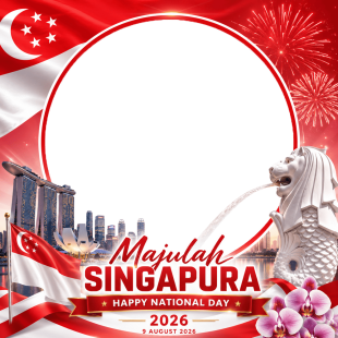 Singapore National Day Greeting Message Twibbon Frame | singapore national day greeting message png