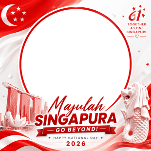 Singapore National Day Instagram Post Twibbon Frame | singapore national day instagram post png