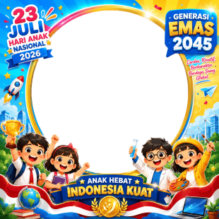 Twibbon Caption Hari Anak Nasional 2026 | twibbon caption hari anak nasional 2026 png