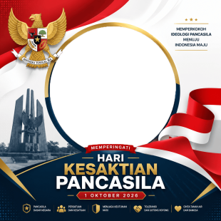Twibbon Hari Kesaktian Pancasila 1 Oktober 2026 | twibbon hari kesaktian pancasila 1 oktober 2026 png
