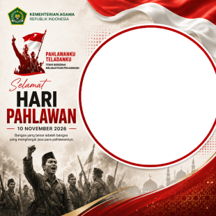 Twibbon Hari Pahlawan 2026 Kemenag RI | twibbon hari pahlawan 2026 kemenag ri png