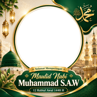 Twibbon Maulid Nabi 2026 Tanpa Watermark | twibbon maulid nabi 2026 tanpa watermark png