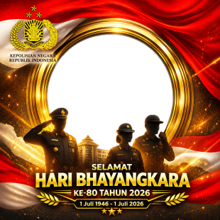 Twibbon Selamat Hari Bhayangkara ke-80 Tahun 2026 | twibbon selamat hari bhayangkara ke 80 2026 png