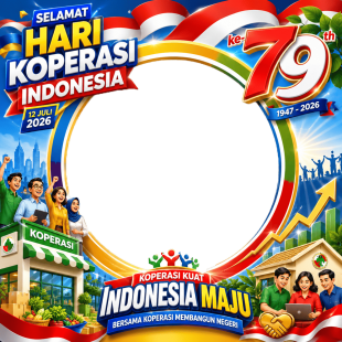 Twibbon Selamat Hari Koperasi ke 79 (12 Juli 2026) | twibbon selamat hari koperasi ke 79 png