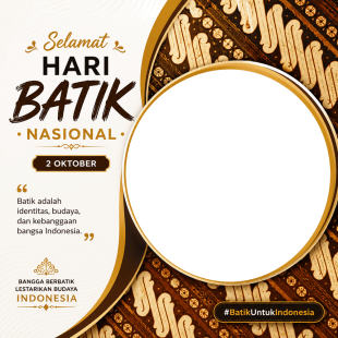 Twibbonize Hari Batik Nasional 2026 | twibbonize hari batik nasional 2023 png