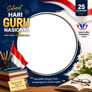 Twibbon Hari Guru Nasional 2026 Terbaru | Twibbon Hari Guru Nasional 2026 Terbaru png