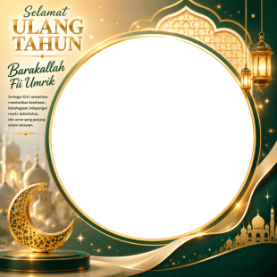 Link Twibbon Gratis Ulang Tahun Secara Islam | link twibbon gratis ulang tahun secara islam png