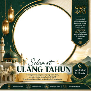 Link Twibbon Ulang Tahun Dewasa Islami Gratis | link twibbon ulang tahun dewasa islami gratis png