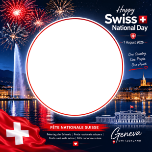 Swiss National Day Fireworks Geneva - Twibbon Frame | swiss national day fireworks geneva png
