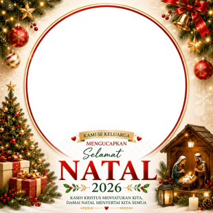 Template Twibbon Natal Keluarga 2026 Terbaru | template twibbon natal keluarga 2026 png