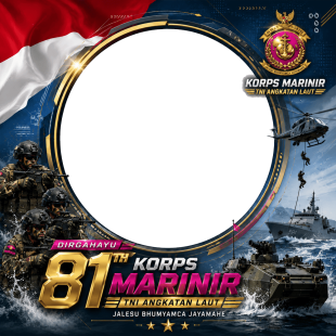 Twibbon Dirgahayu Marinir 2026 - HUT Korps Marinir ke 81 | twibbon dirgahayu marinir 2026 png