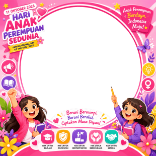 Twibbon Hari Anak Perempuan Sedunia 2026 Terbaru | twibbon hari anak perempuan sedunia 2026 png