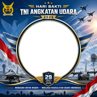 Twibbon Hari Bakti TNI AU 2026 Terbaru | twibbon hari bakti tni au 2026 terbaru png