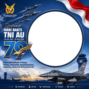Twibbon Hari Bakti TNI AU 79 | twibbon hari bakti tni au 79 png