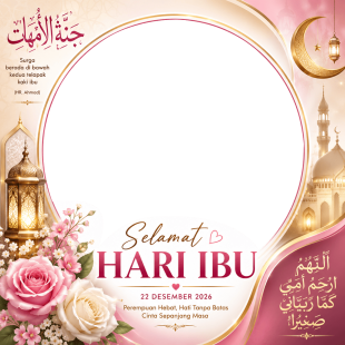 Twibbon Hari Ibu 2026 Terbaru Islami | twibbon hari ibu 2026 terbaru islami png