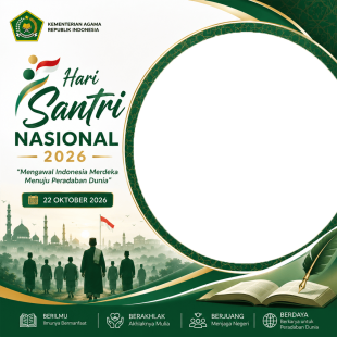 Twibbon Hari Santri 2026 Kemenag | twibbon hari santri 2026 kemenag png