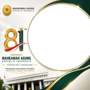 Twibbon HUT Mahkamah Agung RI ke 81 (2026) | twibbon hut mahkamah agung ri ke 81 png