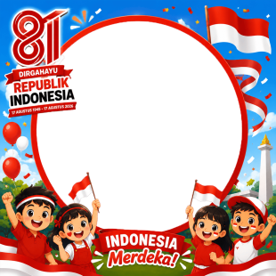 Twibbon HUT RI 81 (Anak - Anak) - Gratis Tanpa Watermark | twibbon hut ri 81 anak anak png
