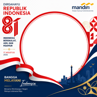 Twibbon HUT RI 81 - Bank MANDIRI | twibbon hut ri 81 bank mandiri png