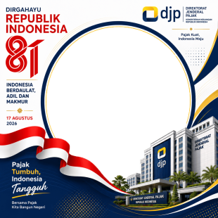 Twibbon HUT RI 81 - DJP (Direktorat Jenderal Pajak) | twibbon hut ri 81 djp png