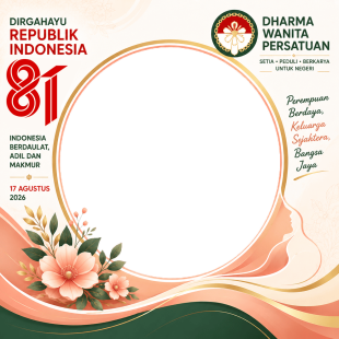 Twibbon HUT RI ke-81 - Dharma Wanita Persatuan (DWP) | twibbon hut ri ke 81 dharma wanita persatuan png