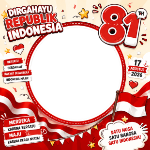 Twibbon HUT RI ke-81 Lucu | twibbon hut ri ke 81 lucu png