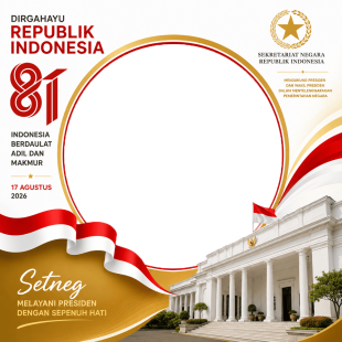 Twibbon HUT RI ke-81 - SETNEG (Kementerian Sekretariat Negara) | twibbon hut ri ke 81 setneg png