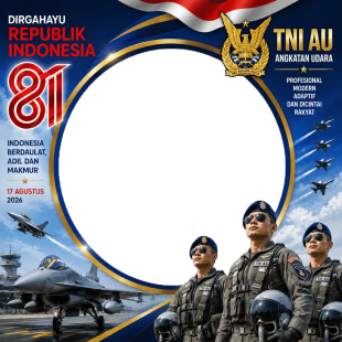 Twibbon HUT RI ke-81 - TNI AU (Angkatan Udara) | twibbon hut ri ke 81 tni au png