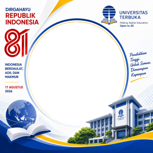 Twibbon HUT RI ke-81 - Universitas Terbuka (UT) | twibbon hut ri ke 81 universitas terbuka png