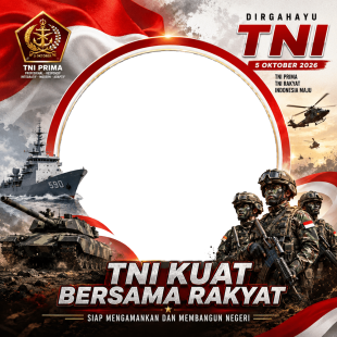 Twibbon HUT TNI 2026 | twibbon hut tni 2026 png
