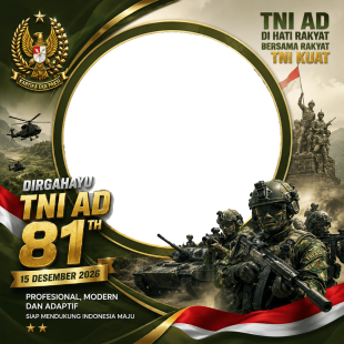 Twibbon HUT TNI 2026 - TNI AD | twibbon hut tni 2026 tni ad png