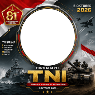Twibbon HUT TNI 5 Oktober 2026 | twibbon hut tni 5 oktober 2026 png