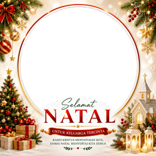 Twibbon Kartu Ucapan Natal 2026 Terbaru - Gratis | twibbon kartu ucapan natal 2026 png
