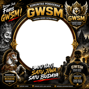 Twibbon Komunitas Penggemar GWSM (Garuda Wisnu Satria Muda) | twibbon komunitas penggemar gwsm png