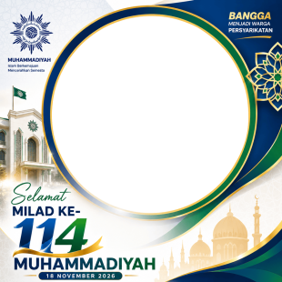 Twibbon Milad Muhammadiyah 114 Gratis | twibbon milad muhammadiyah 114 gratis png