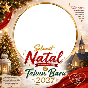 Link Twibbon Natal 2026 dan Tahun Baru 2027 Gratis | twibbon natal dan tahun baru 2027 gratis png