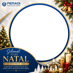 Twibbon Natal PERADI 2026 (Perhimpunan Advokat Indonesia) | twibbon natal peradi 2026 png