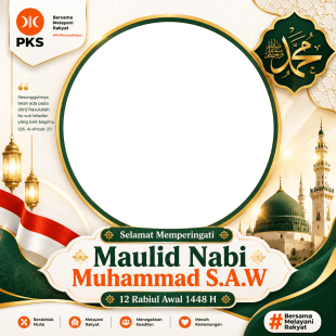 Twibbon PKS Maulid Nabi 2026 | twibbon pks maulid nabi 2026 png